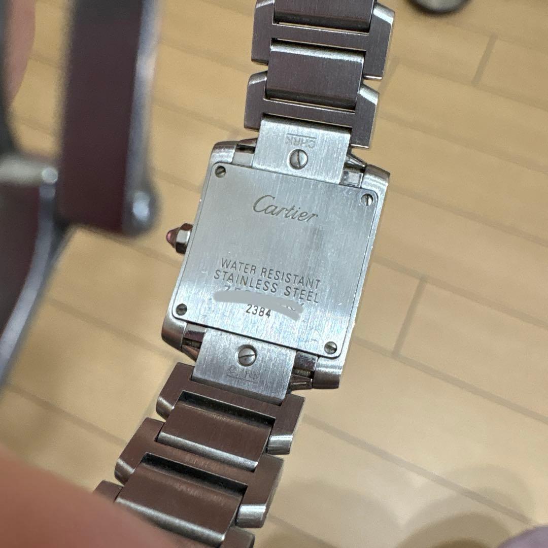 美品　Cartier カルティエ　タンクフランセーズ　SM ピンクシェル