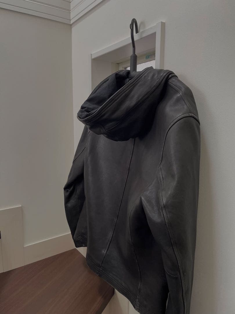 AVIREX フード付きレザージャケット XL