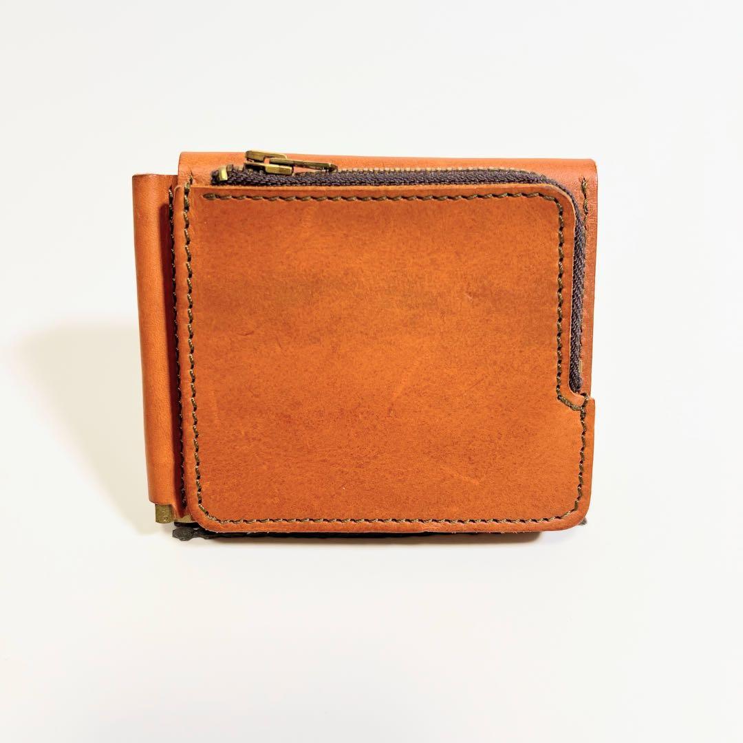 《希少》SLOW マネークリップ コンパクトウォレット 型押しロゴ