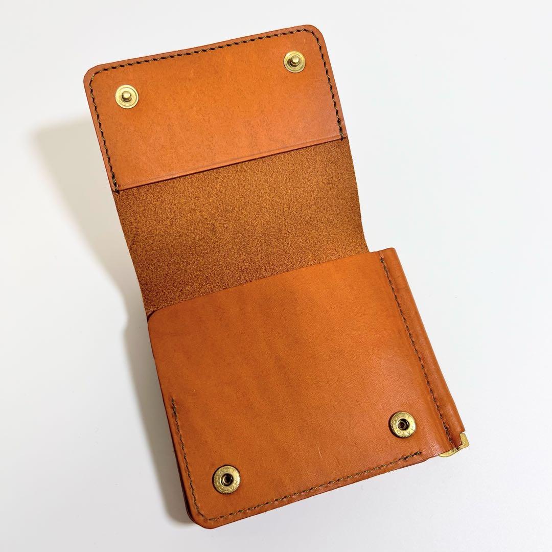 《希少》SLOW マネークリップ コンパクトウォレット 型押しロゴ