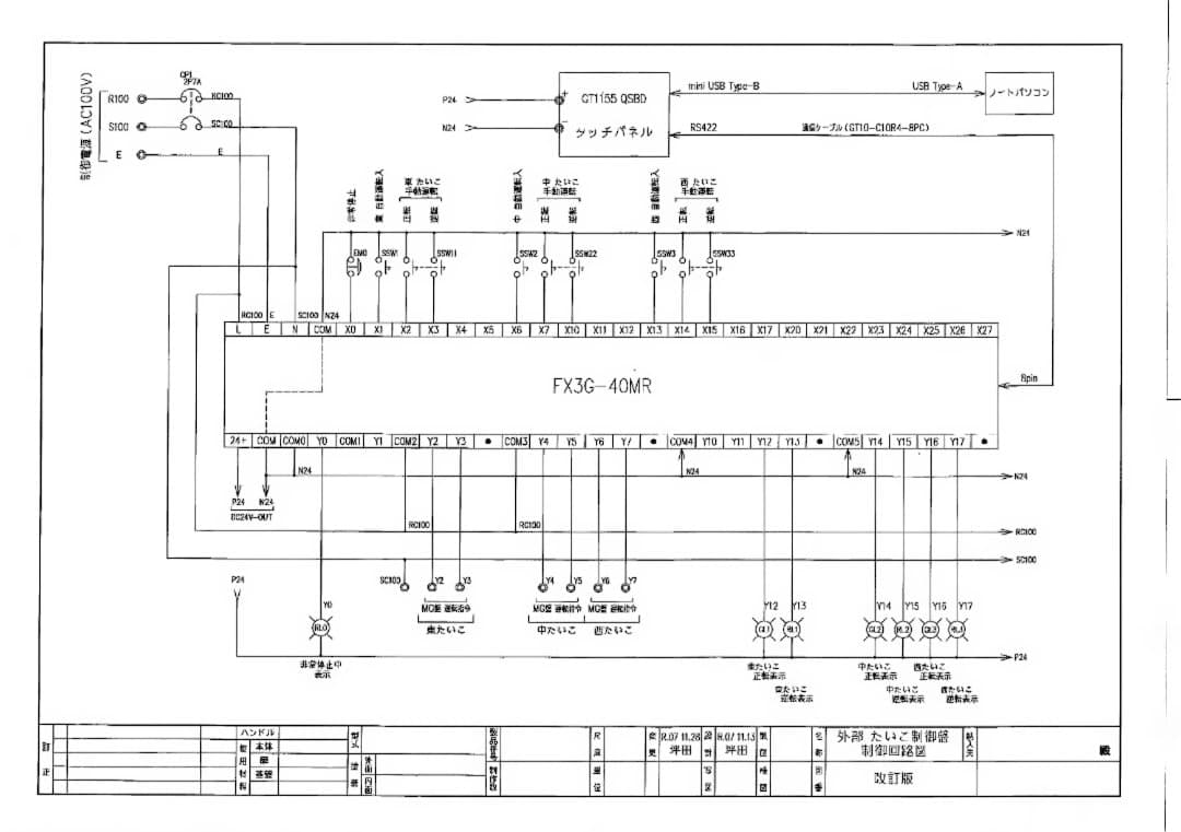 価格交渉歓迎！製作完了！ 電気工事業者用シーケンサー・タッチパネル 学習制御盤