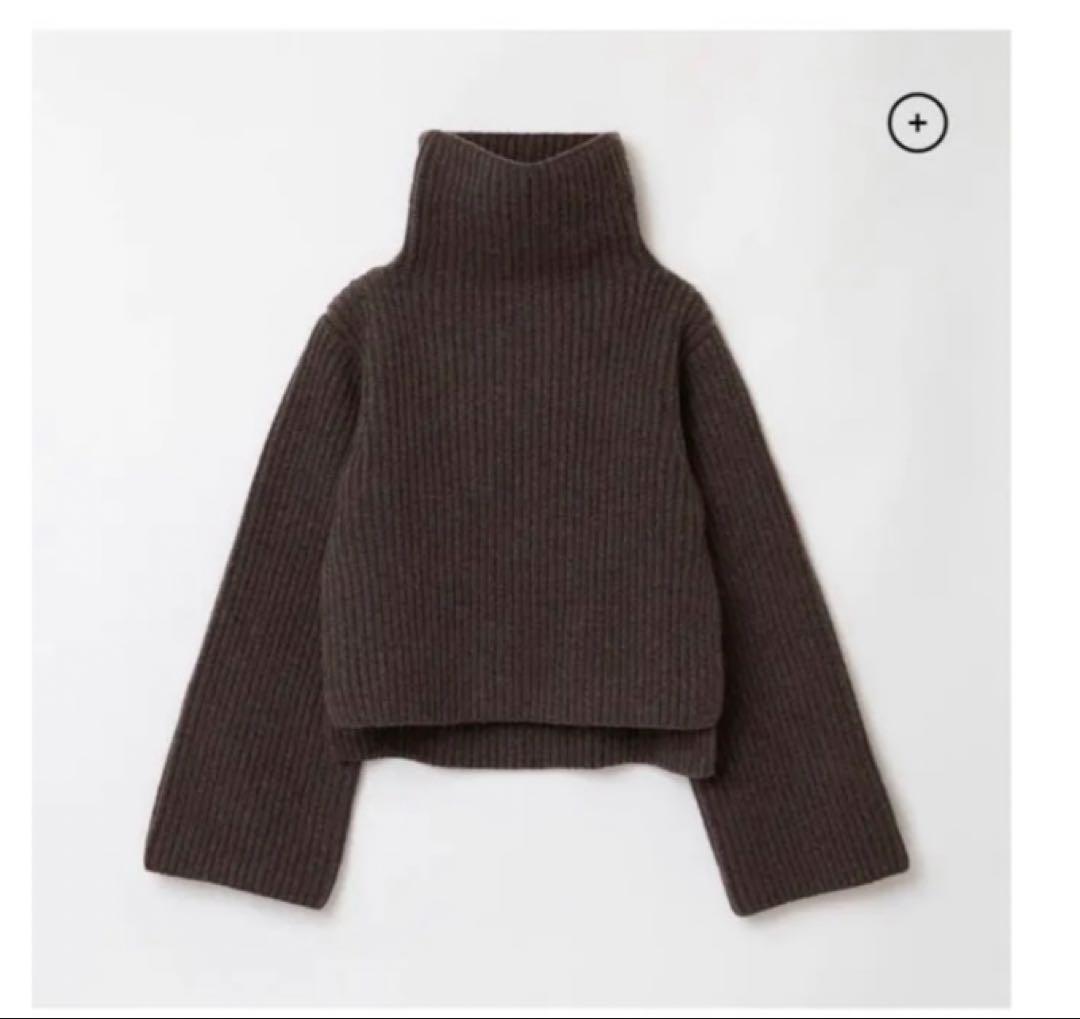 トップス THE SHISHIKUI HIGH NECK KNIT /DARK BROWN