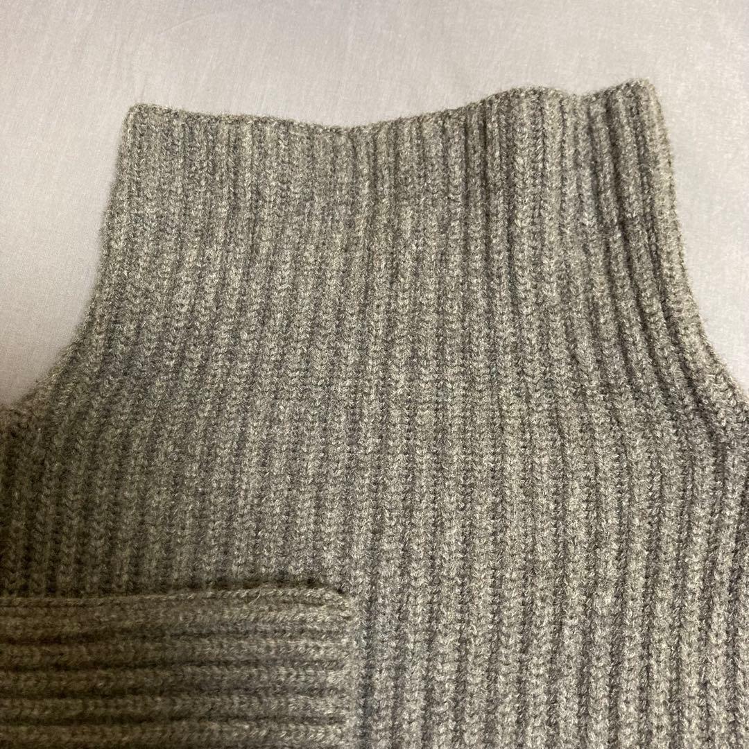 トップス THE SHISHIKUI HIGH NECK KNIT /DARK BROWN