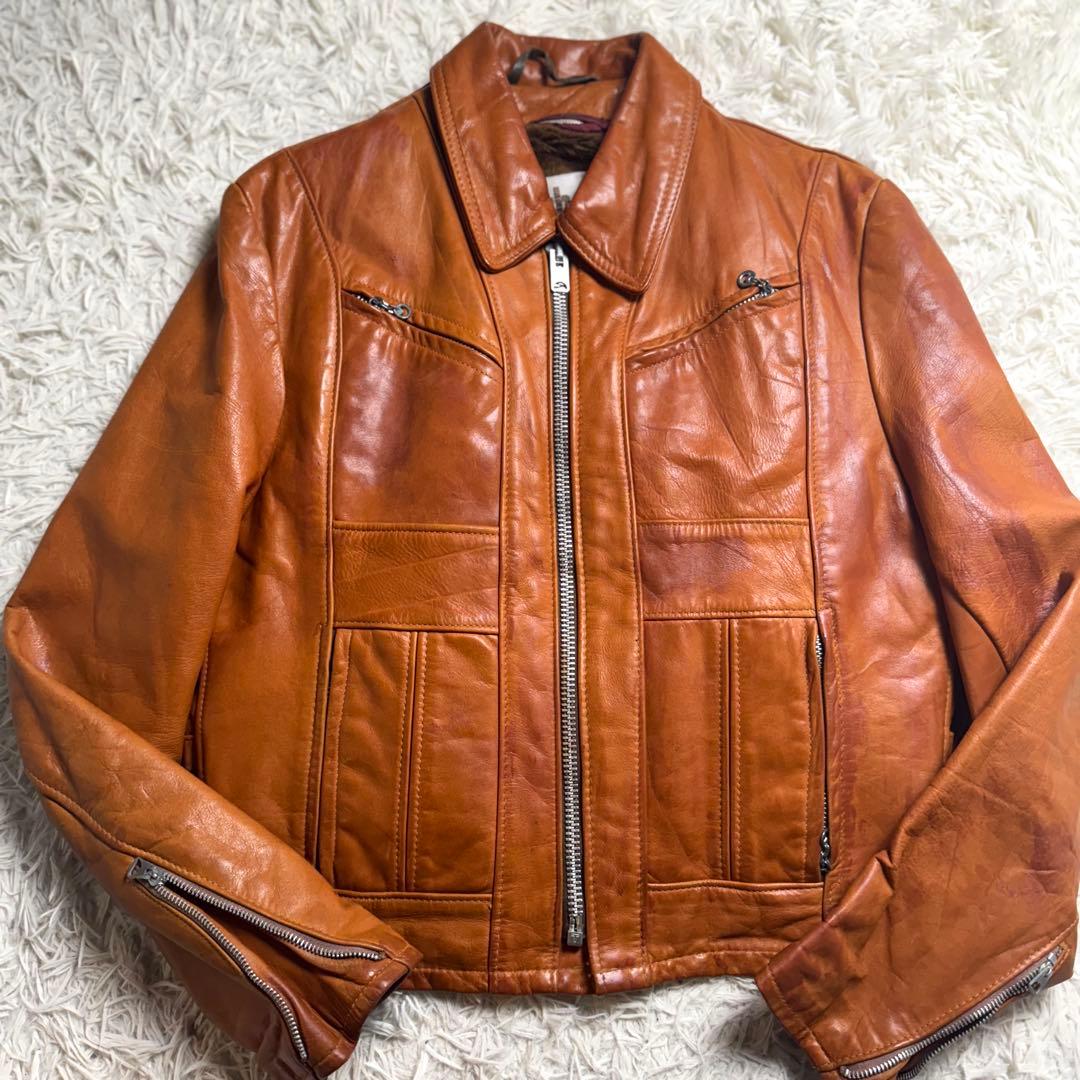 70s後半 Schott ヴィンテージ レザージャケット 42 TALON ボア