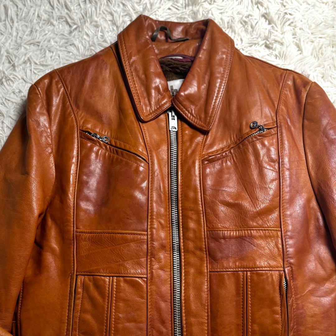 70s後半 Schott ヴィンテージ レザージャケット 42 TALON ボア