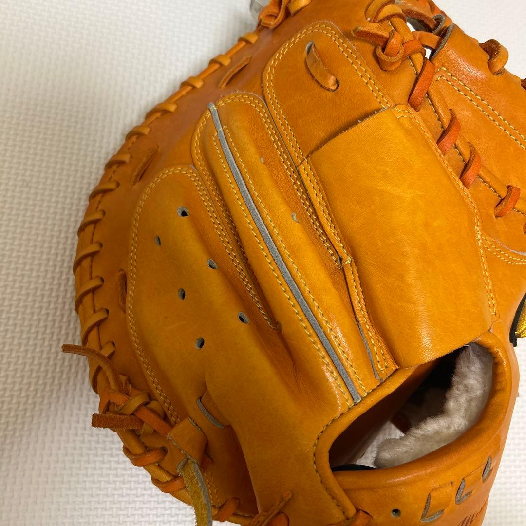 Mizuno Pro 軟式グローブ ビターオレンジ キャッチャーミット