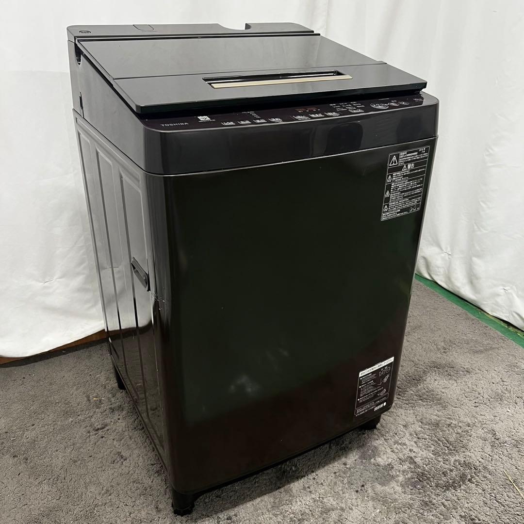 888a⭕️洗濯機　東芝　ザブーン　大容量　10キロ　安い　中古　設置無料　木目調