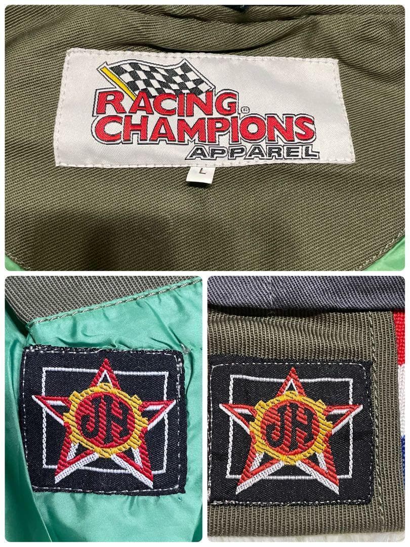 JH DESIGN レーシングジャケット　フォード　グレー/カーキ　サイズL