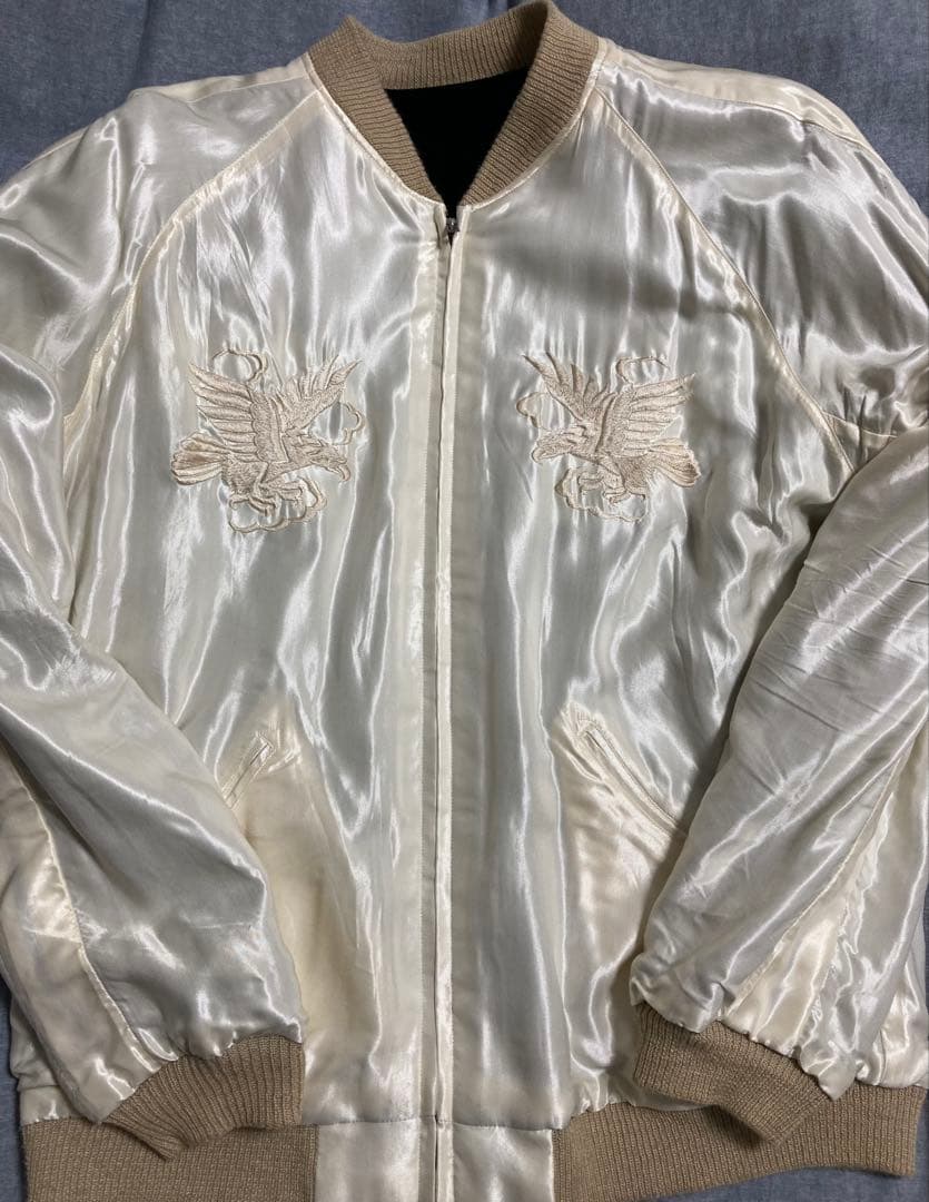 極上 GOLD 東洋エンタープライズ 別珍リバーシブルスカジャン 双龍 L