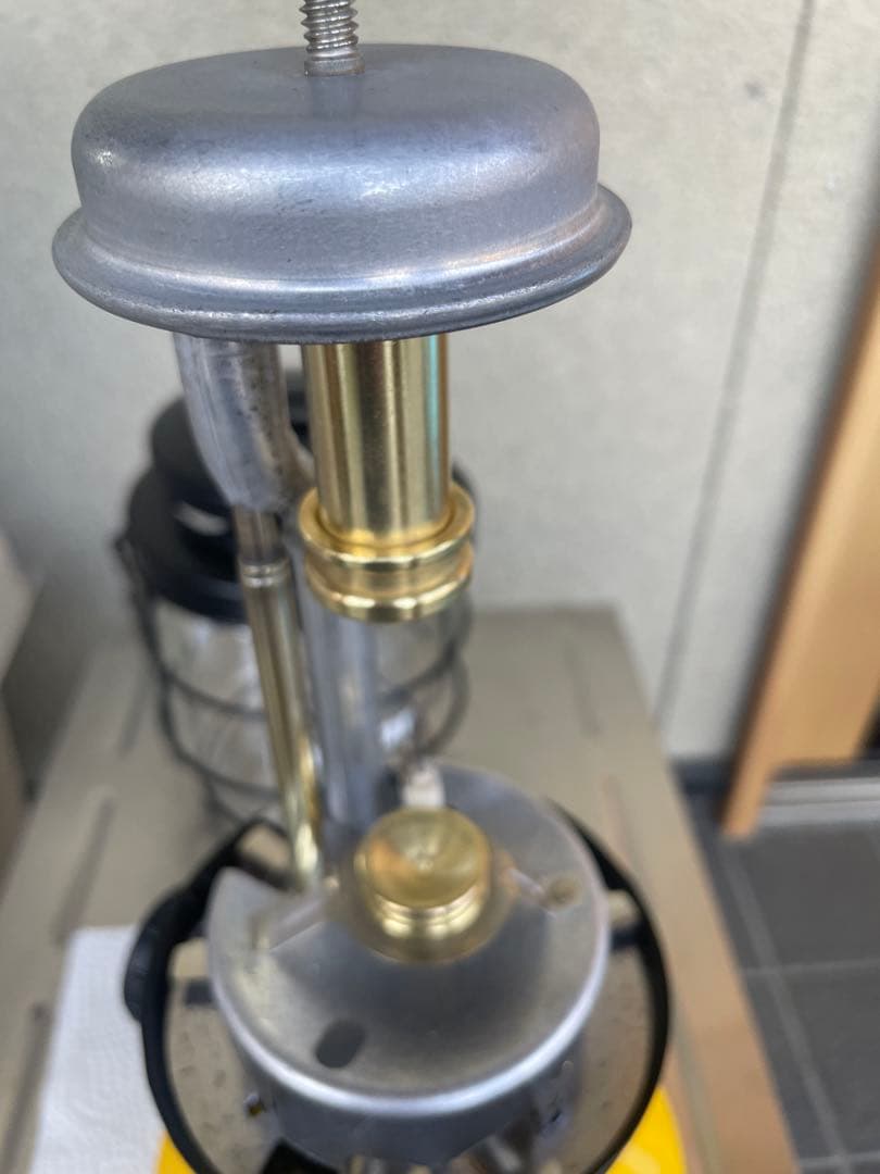 かかし コールマンランタン　ノーススター　カスタマイズ　イエロー