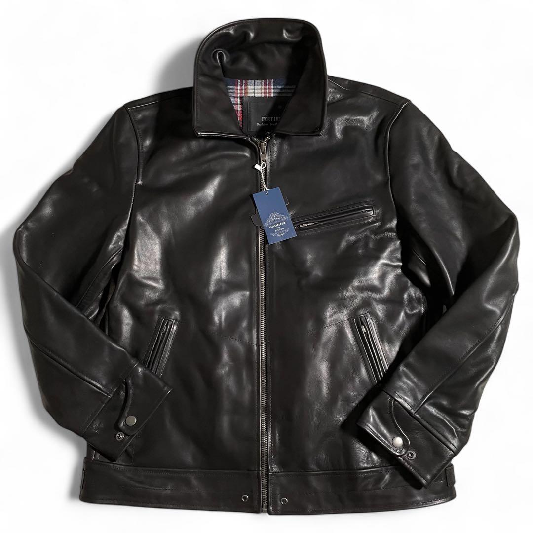 未使用 タグ付 Fortime レザージャケット 馬革 ホースハイド