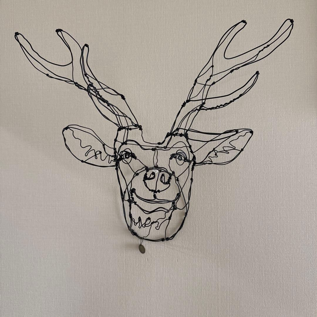 HAYU さん　ワイヤーアート 鹿　シカ　刻印付き