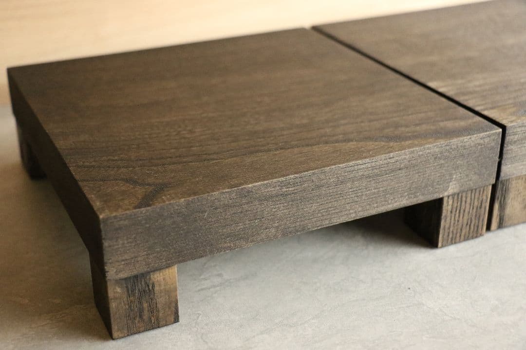 スピーカースタンド一対　タモ無垢材