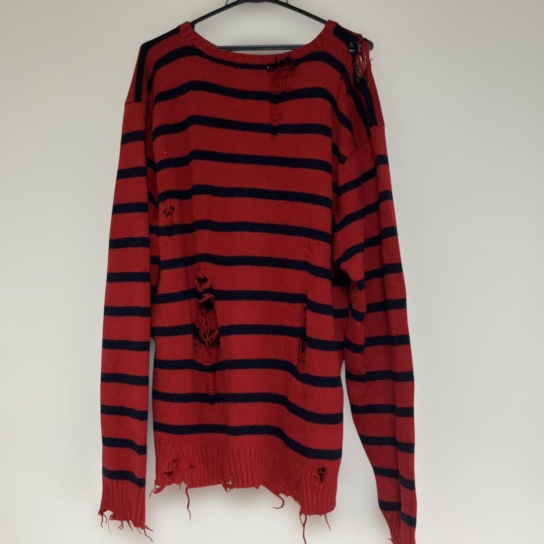 ポロ　ラルフローレン　ボーダー　ダメージ加工