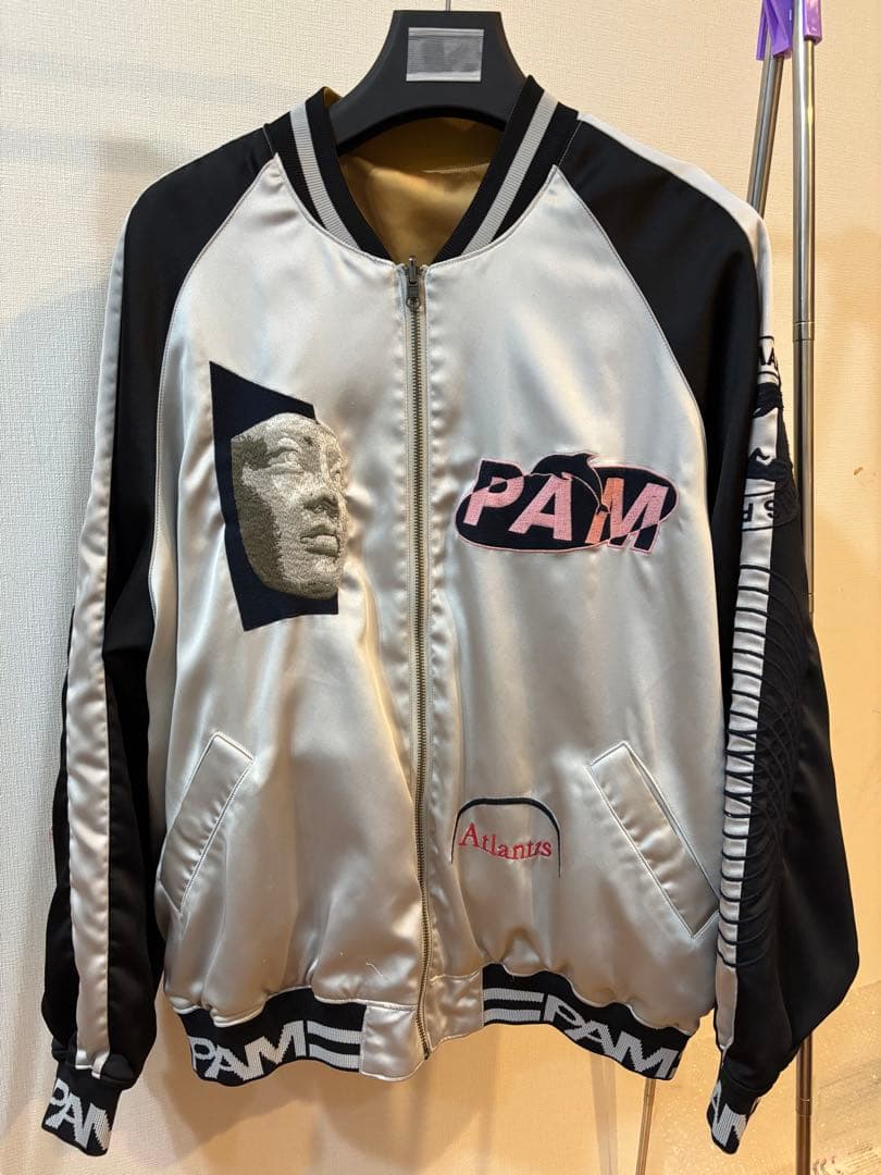 PAM スカジャン シルバー ブラック