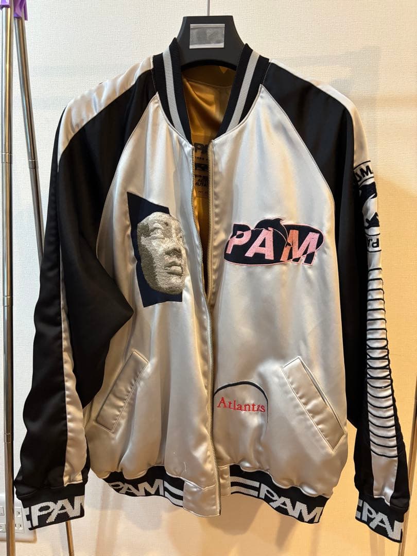 PAM スカジャン シルバー ブラック