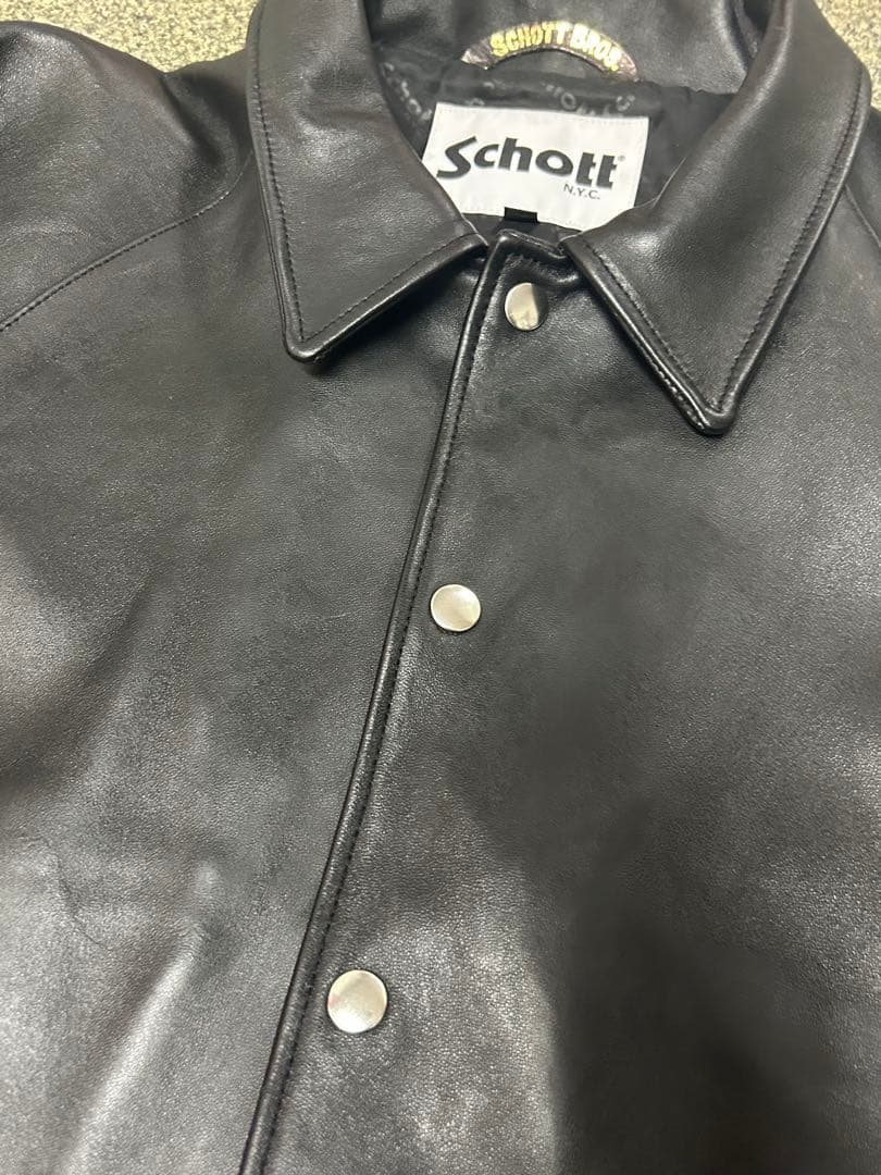 Schott BEAUTY&YOUTH 別注　レザー　コーチジャケット　Ovy