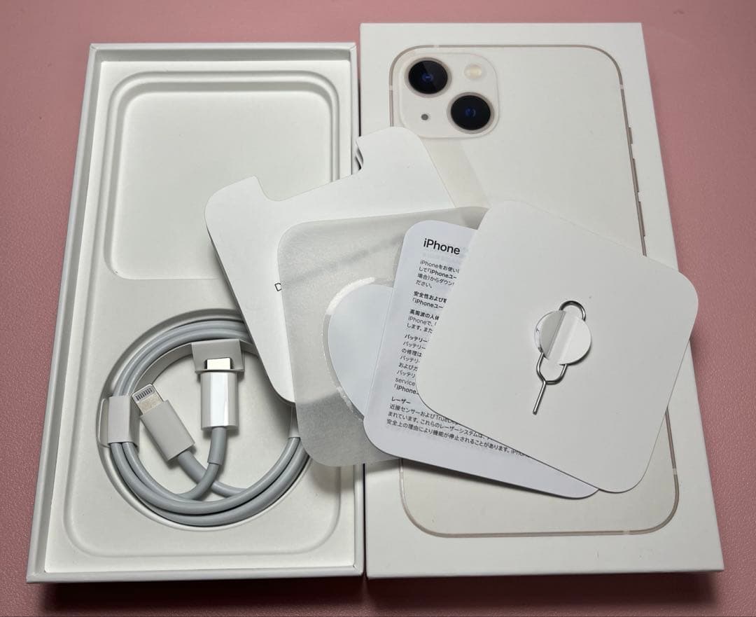 iPhone13 256GB SIMフリー スターライト 純正バッテリー100％