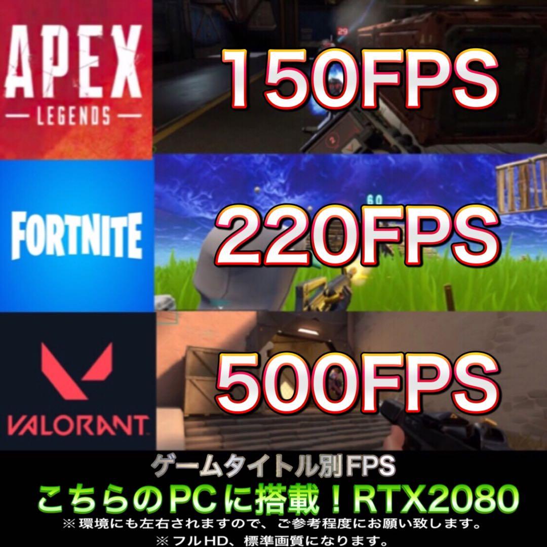 【激安ゲーミングPCフルセット】 RTX2080搭載モンハンワイルズにも☆