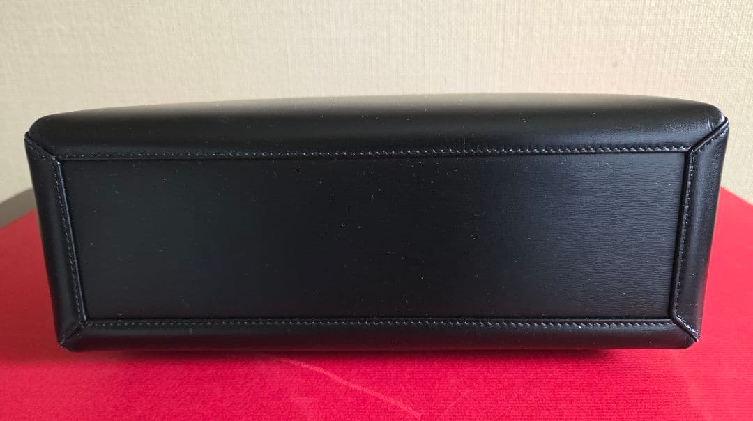 WAKO 銀座和光 ターンロック フォーマルバッグ ハンドバッグ 革 黒