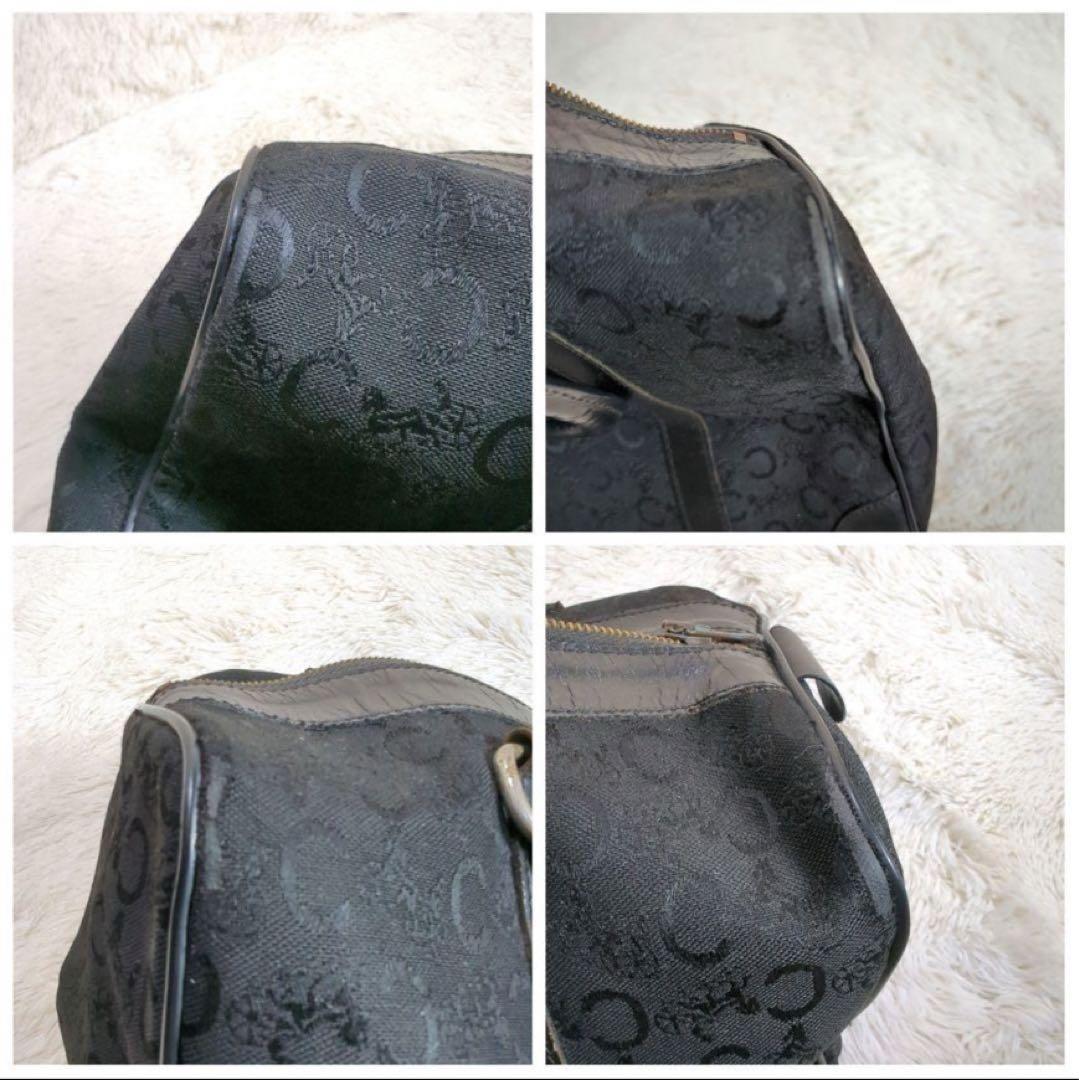 CELINE　オールドセリーヌ　ボストンバッグ　Cマカダム　馬車金具　ブラゾン