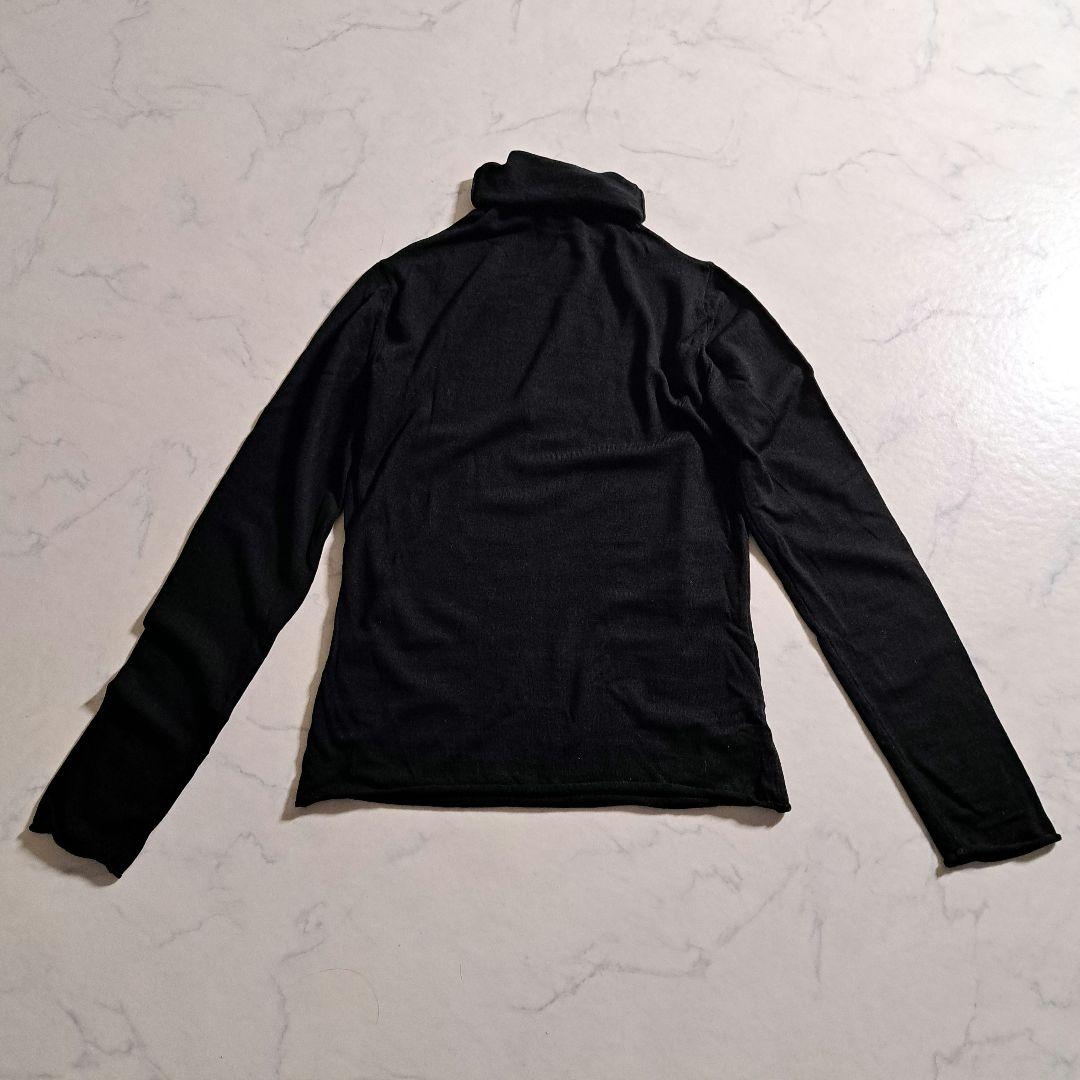 ジョンスメドレー タートルネック セーター ウール100% ブラック S