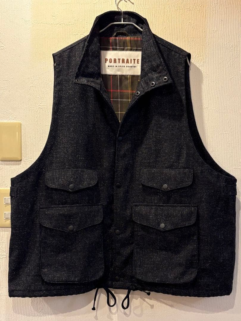 PORTRAITE Over Vest｜Charcoal Tweed｜M