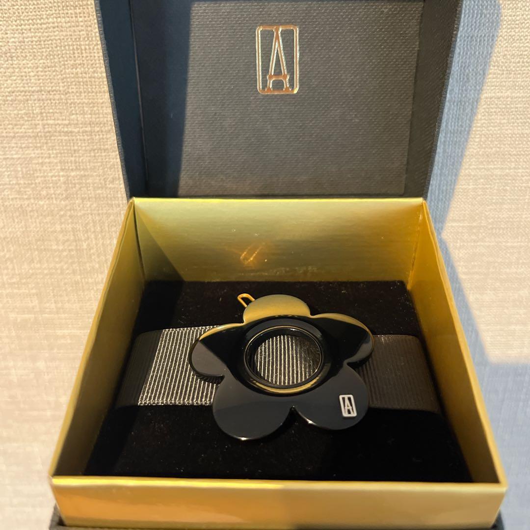 【PP】ALEXANDRE DE PARIS ブラックフラワーヘアピン