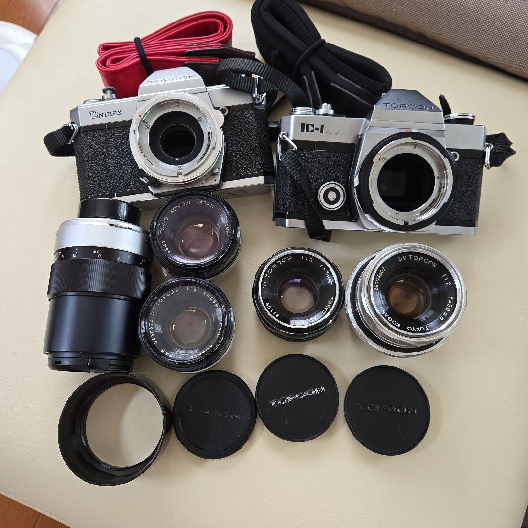 【防湿庫保管品】1点1000円台　TOPCON カメラ2台・レンズ5本　SET品