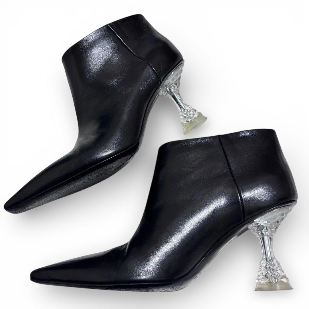 希少◎CELINE フィービー期 シャンデリアヒール ブーティー 35 ブラック