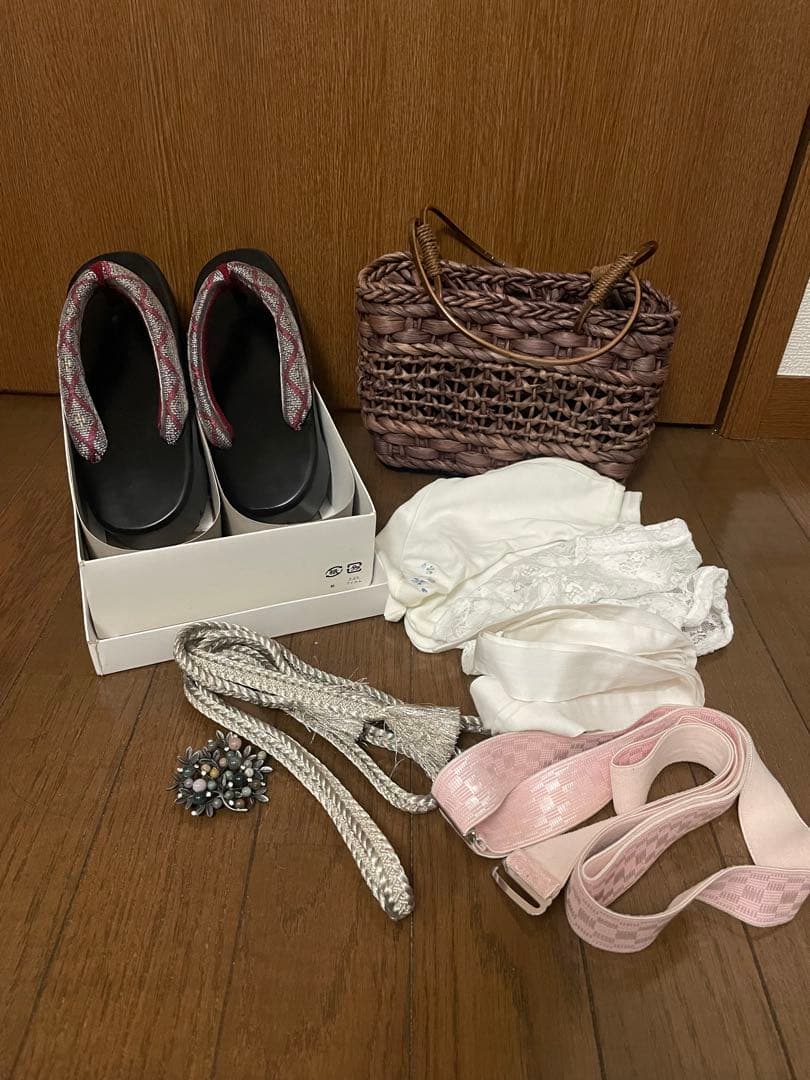 KIMONO by NADESHIKO 浴衣 バッグ 帯 小物 草履セット