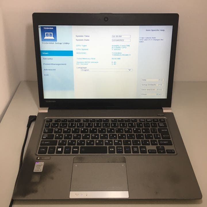 ➓ジャンクTOSHIBA ノートパソコン