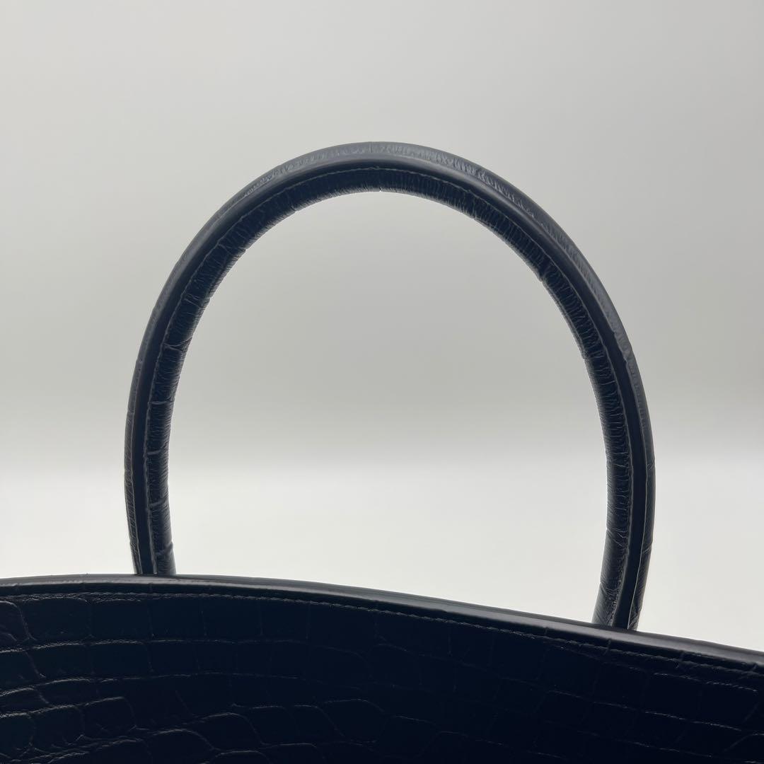 【新品未使用】SAINT LAURENT サックドジュール 型押しクロコ　ラージ