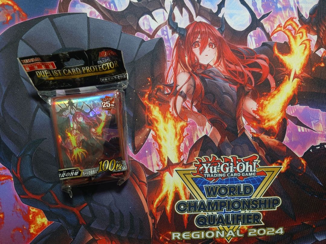 【遊戯王】賜炎の咎姫プレイマット＆スリーブ＆センターカードセット WCQ2024