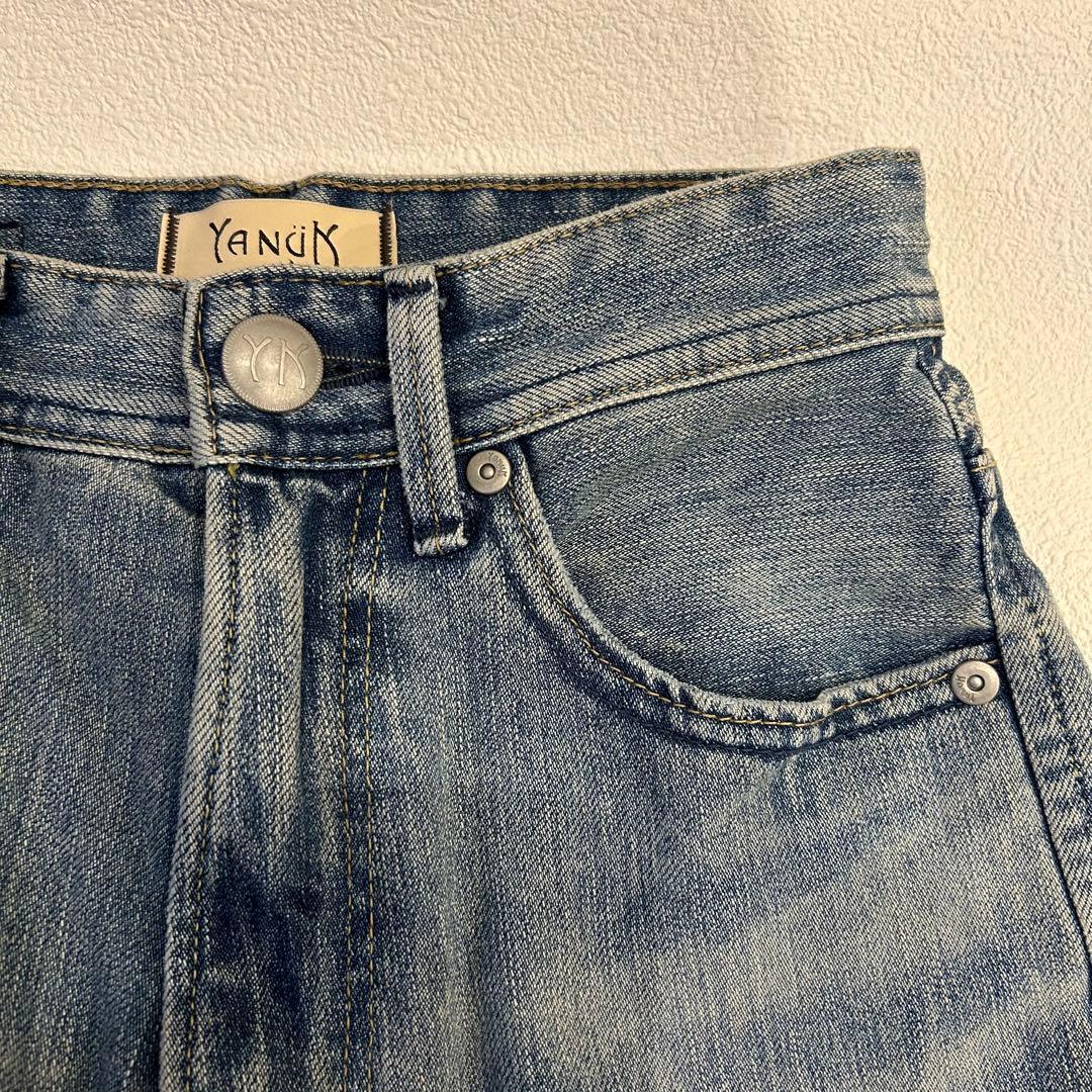 美品✨ヤヌークTrick Denim ボーイズストレート　LEA デニム　22