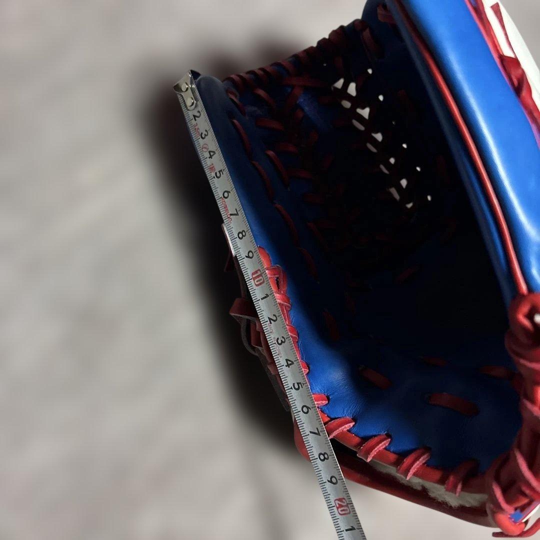 軟式野球オーダーグローブプロフェッショナル 野球グローブ 青白赤