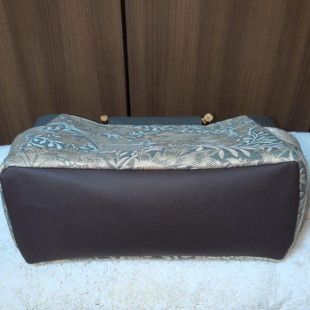 ウィリアムモリス川島織物ハンドメイドトートバッグ　クリサンティマム