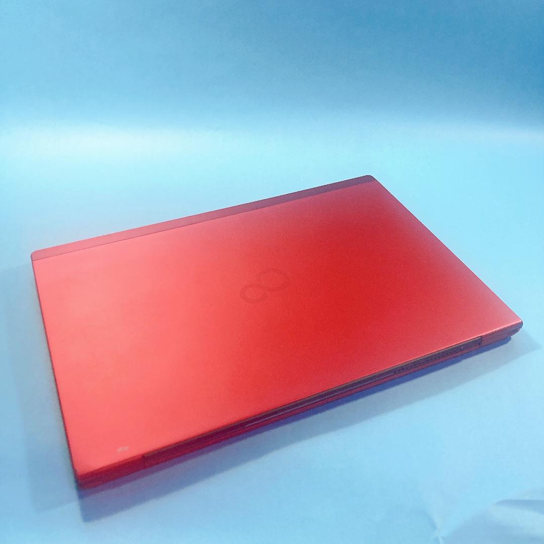 w80✨薄型軽量 /赤/爆速 SSD新品 /Win11✨すぐ使えるノートパソコン