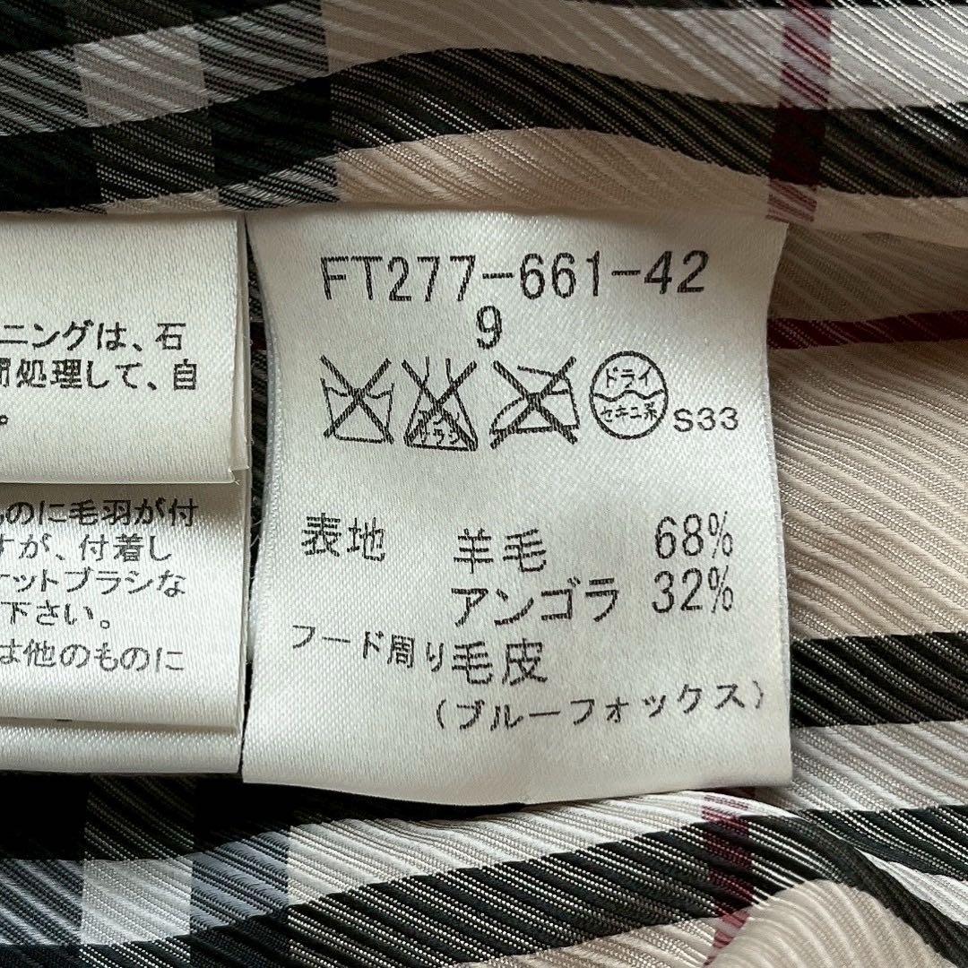 バーバリーロンドン ダッフルコート ノヴァチェック ヘリンボーン キャメル