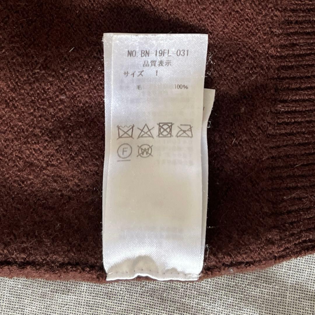 BATONER ウール ニット ラグランスリーブ ブラウン