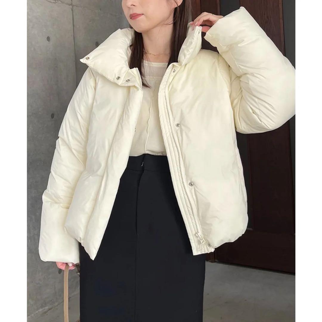 アイボリー 中綿ジャケット 36
