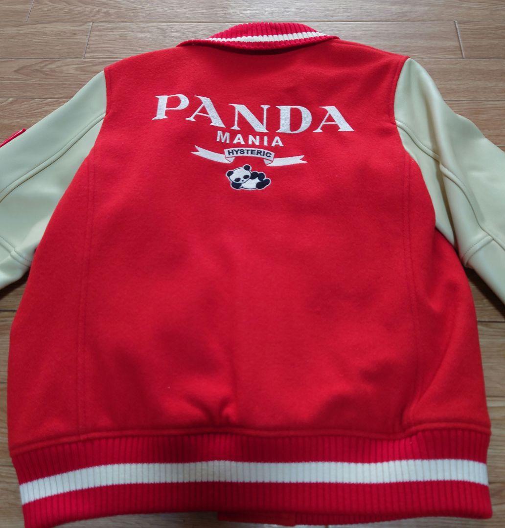 【美品】ヒステリックグラマー　パンダマニア　レザースリーブスタジャン