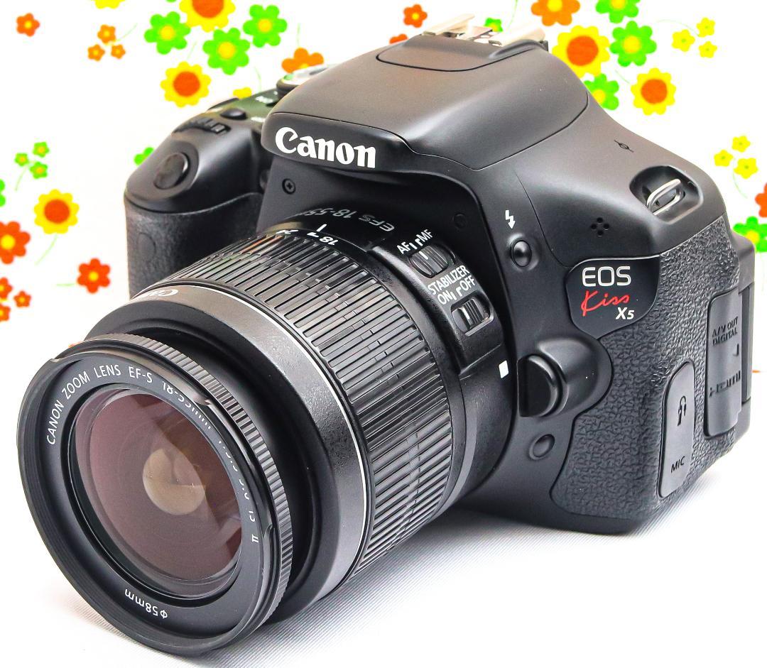 キャノン Canon Kiss X5☆スマホ転送！☆自撮り可能☆人気の一眼レフ♪