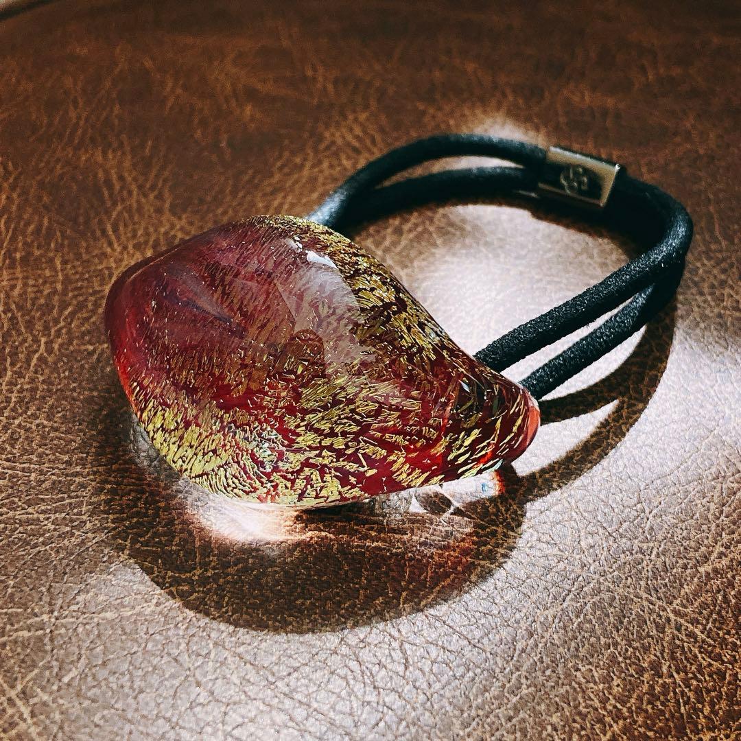 【新品】 コレットマルーフ グラスポニー 誕生石 赤 ゴールド 箔 ヘアゴム