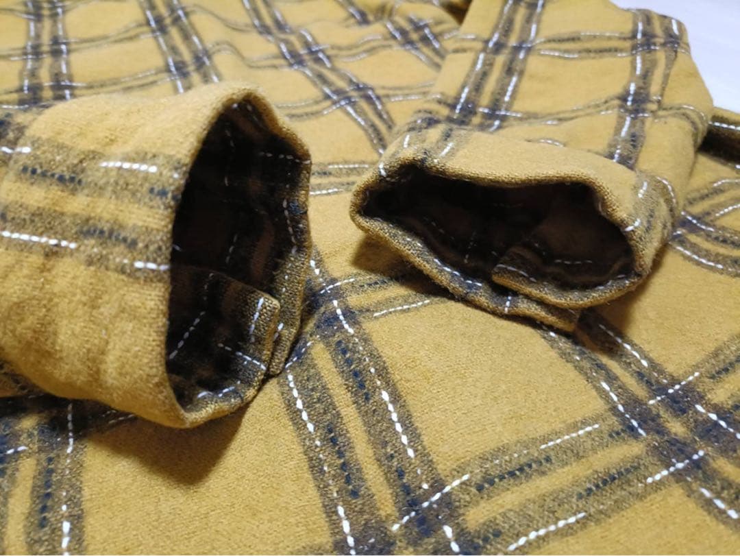 【M】定価3.7万2016AW_TENDERLOINウールシャツマスタード日本製