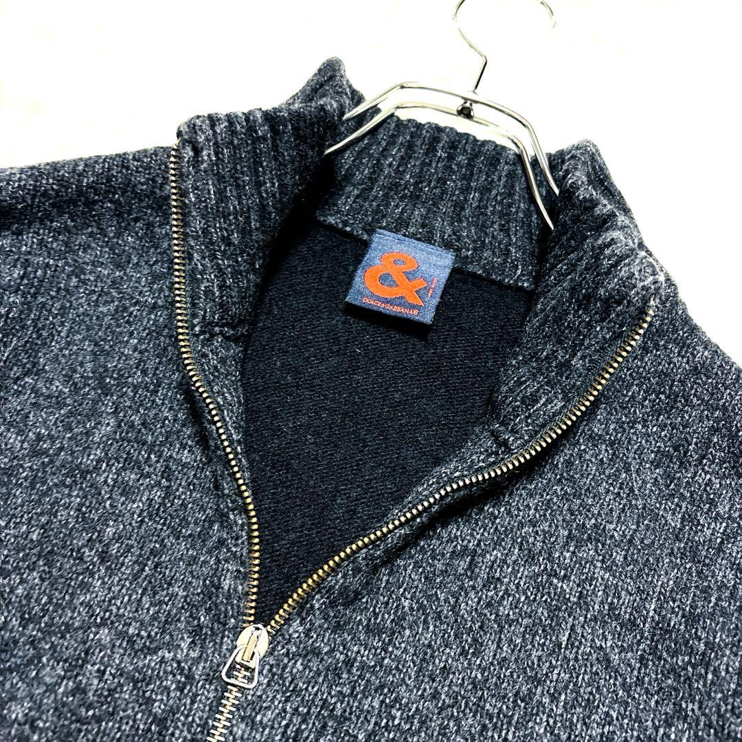 希少ドルチェ＆ガッバーナドライバーズニットカーディガンフルジップイタリア製黒