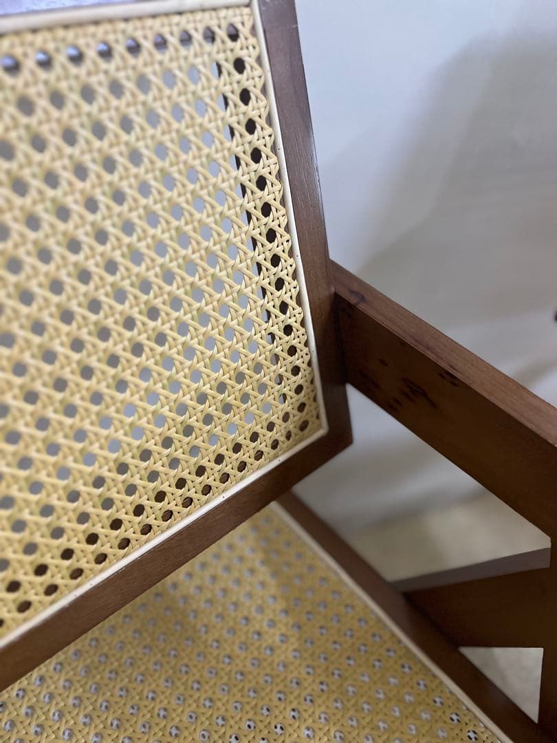 値下げ！ラタンチェア　籐編み　リプロダクトナチュラルウッド 高級