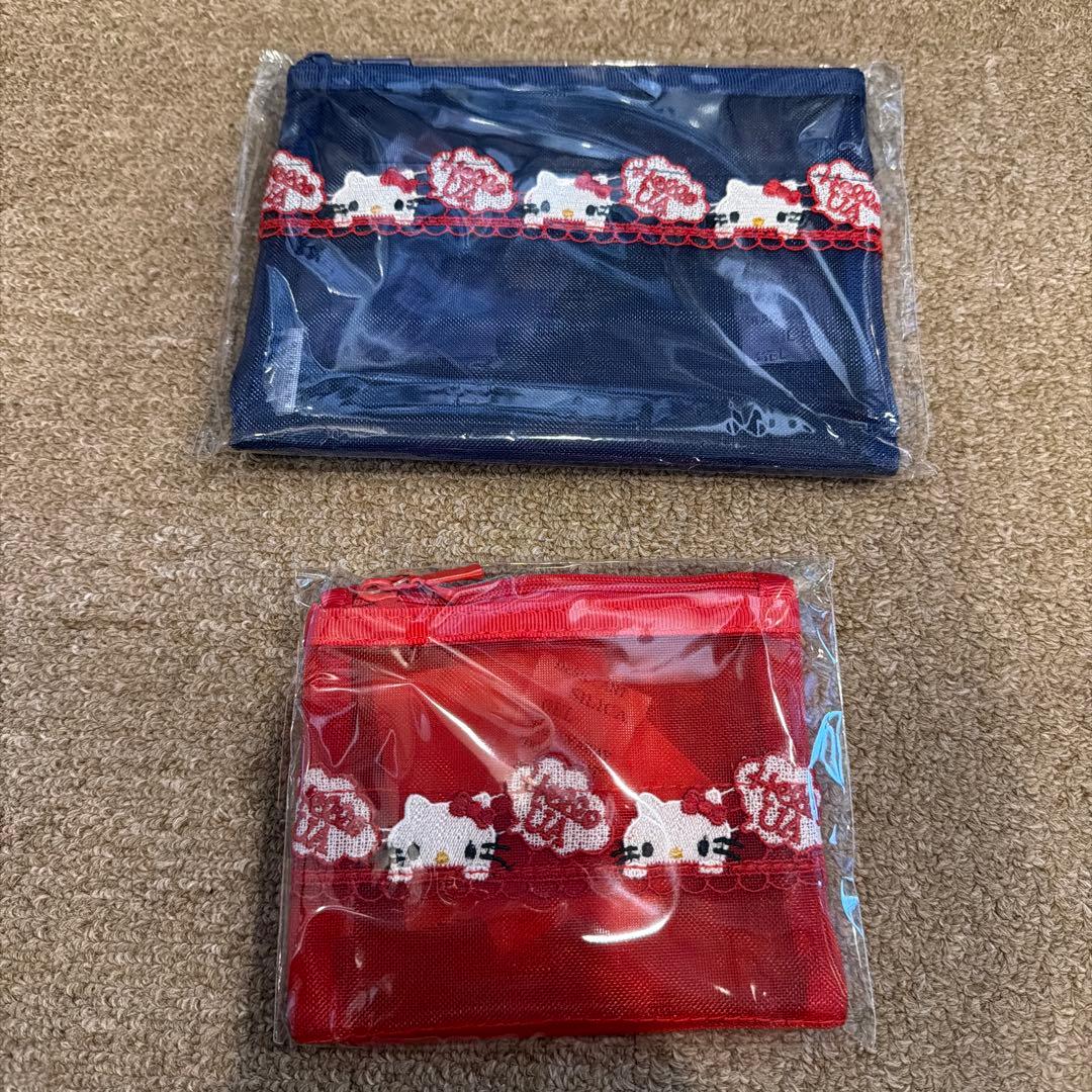 近沢レース　アローズ　ハローキティ メッシュポーチ 2点セット