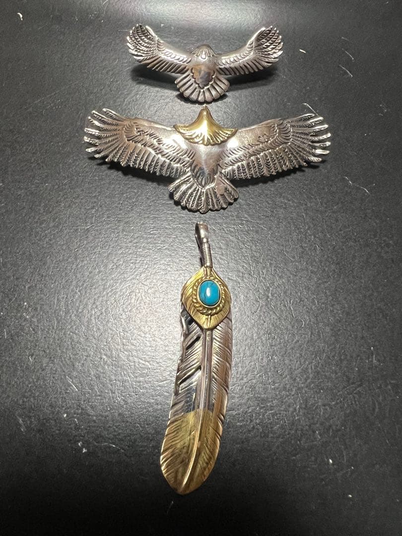 イーグルネックレス　フェザーネックレス　シルバーネックレス　スターリングシルバー