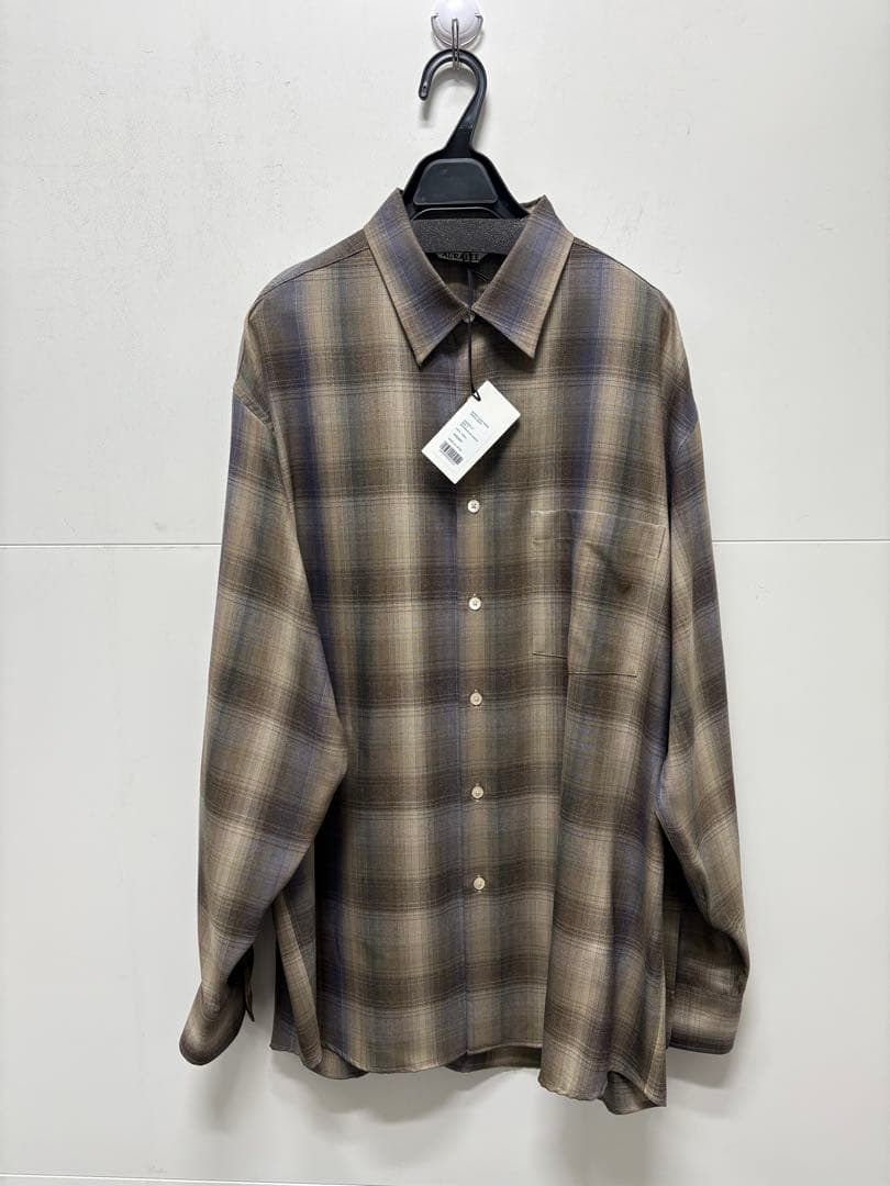 AURALEE SUPER LIGHT WOOL CHECK SHIRTサイズ5
